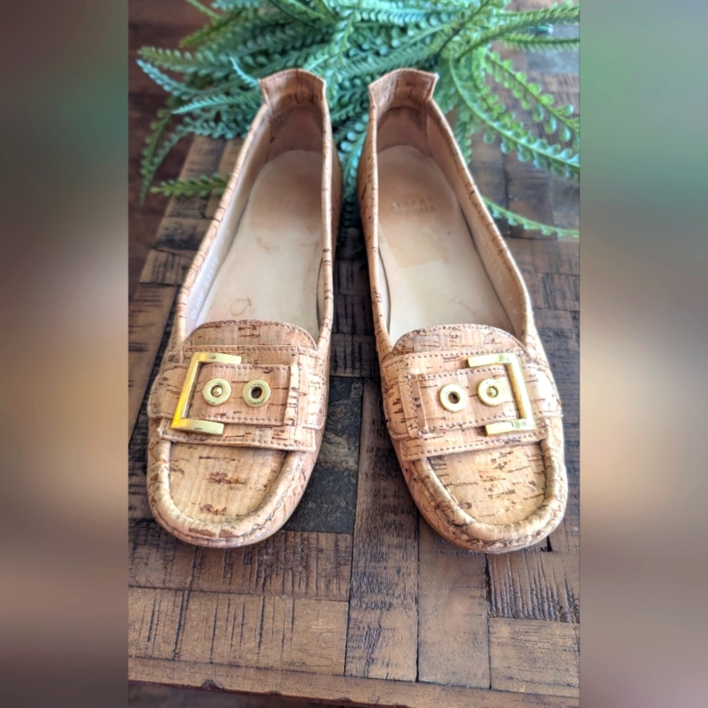 Stuart Weitzman Tan Cork  Loafers‎ for Chic Comfort